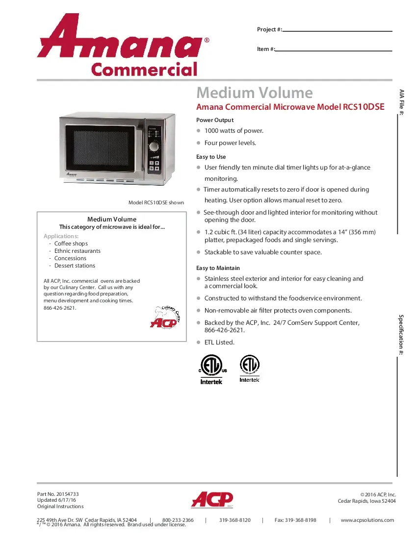 acp-amana-commercial-rcs10dse-microwave-oven-120v-1000-watts-specsheet-260726bjmf0s.pdf