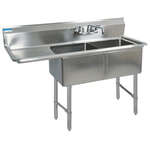 BK Resources , BKS-2-18-12-18LS, Sink, (2) Two Compartment