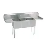 BK Resources , BKS-3-15-14-15TS, Sink, (3) Three Compartment