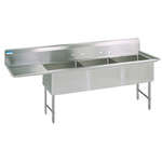 BK Resources , BKS6-3-24-14-24LS, Sink, (3) Three Compartment