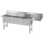 BK Resources , BKS6-3-24-14-24RS, Sink, (3) Three Compartment