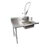 BK Resources , BKSDT-60-L-SS-P-G, Dishtable, Soiled