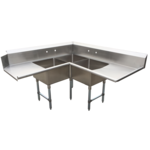 BK Resources , BKSDT-CO3-2012-LS, Dishtable, with Potsinks