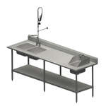 BK Resources , MOD-PT, Work Table, with Prep Sink(s)