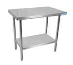 BK Resources , SVT-4824, Work Table,  40" - 48", Stainless Steel Top